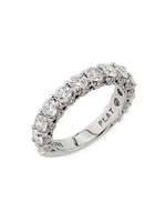 Classic Crescent Royalt Platinum & TCW Diamond Eternity Band