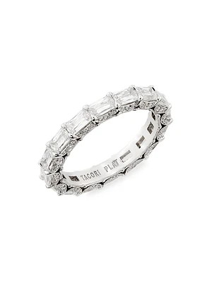 Classic Crescent Royalt Platinum & 2.81 TCW Diamond Eternity Band