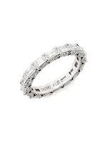 Classic Crescent Royalt Platinum & 2.81 TCW Diamond Eternity Band