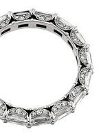 Classic Crescent Royalt Platinum & 2.81 TCW Diamond Eternity Band