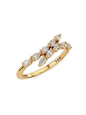Stilla 18K Yellow Gold & 0.55 TCW Diamond Bypass Ring