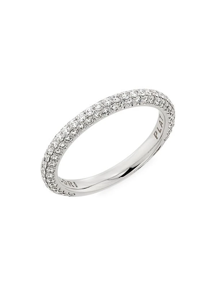 Founder's Collection Triple Row Platinum & 0.71 TCW Diamond Pavé Band