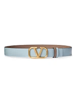 Reversible VLogo Signature Belt Glossy Calfskin 30mm