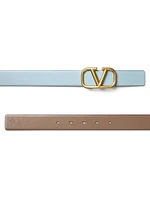 Reversible VLogo Signature Belt Glossy Calfskin 30mm