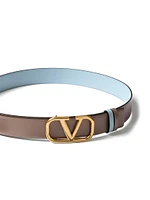 Reversible VLogo Signature Belt Glossy Calfskin 30mm