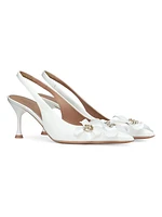 Fleur-Lumière Slingback Pumps in Patent Leather 70MM