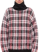 Plaid Turtleneck Sweater