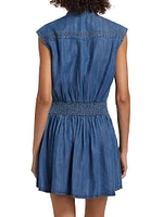 Paxton Stitched Flounce Minidress