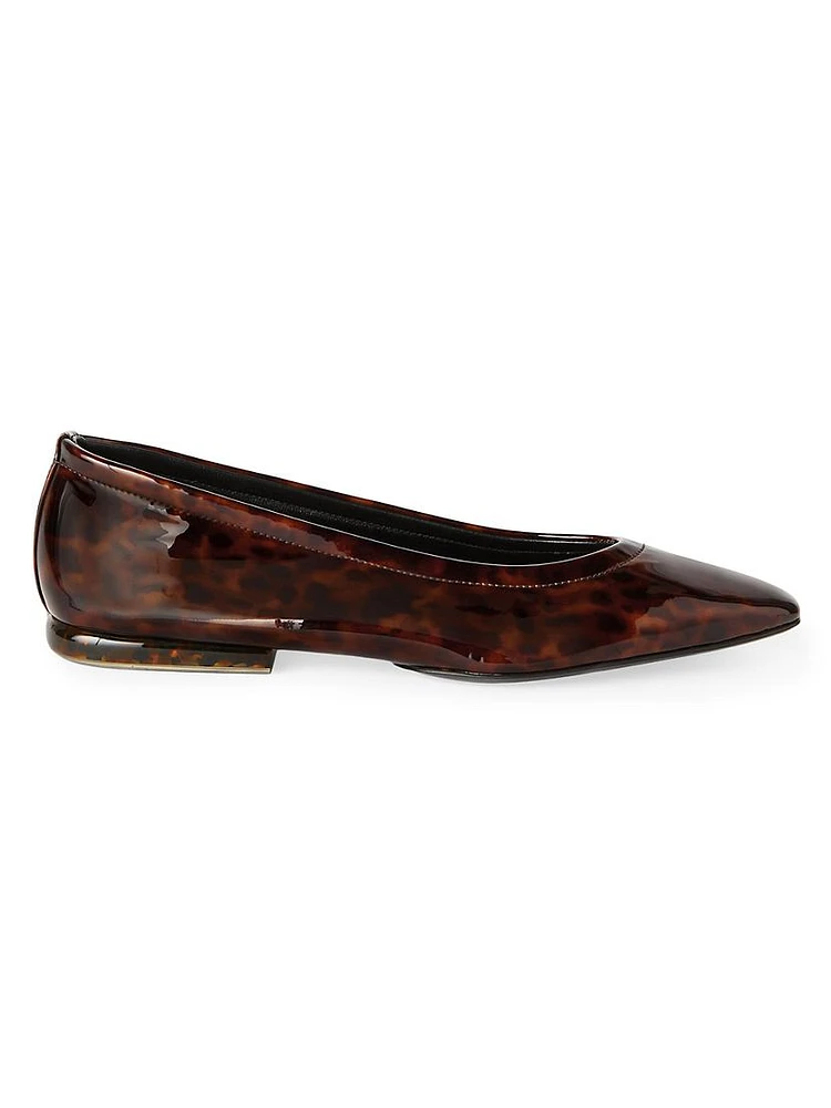 Primula Printed Patent Leather Ballerina Flats