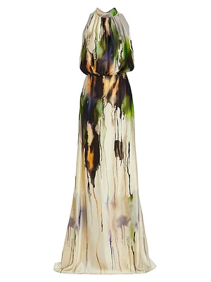 Mabel Watercolor Blouson Gown