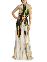 Mabel Watercolor Blouson Gown