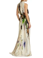 Mabel Watercolor Blouson Gown