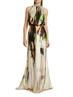 Mabel Watercolor Blouson Gown