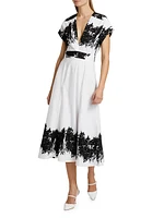 Laila Thorn Cotton Midi-Dress