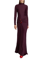 Lena Jersey Long-Sleeve Gown