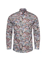 Contemporary-Fit Paisley Shirt