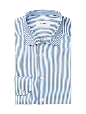 Slim-Fit Striped Cotton Twill Shirt