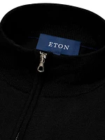 Fine-Knit Wool Quarter-Zip Sweater