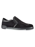 Suede Calfskin Slip-On Shoes