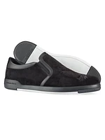 Suede Calfskin Slip-On Shoes