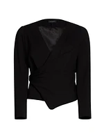 Irina Long-Sleeve Wrap Top