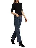 Tina Wool Short-Sleeve Sweater