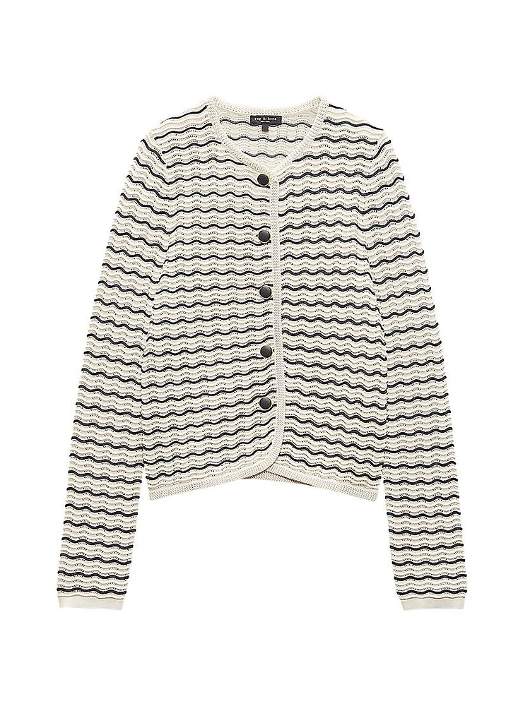 Elisa Wavy Striped Cardigan