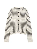 Elisa Wavy Striped Cardigan