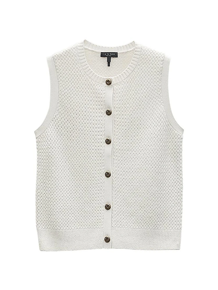 Jax Wool-Blend Sleeveless Cardigan