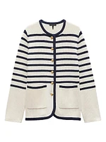 Nancy Striped Longline Cardigan