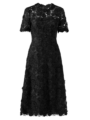 Lace A-Line Midi-Dress