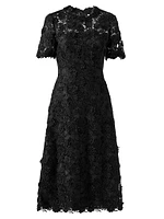 Lace A-Line Midi-Dress