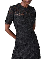 Lace A-Line Midi-Dress