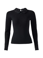 Ribbed Wool Long-Sleeve Sweater