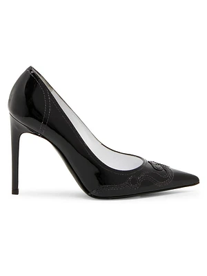 Question Stitching 100MM Leather Pumps