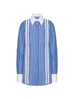 Embroidered Contrails Poplin Shirt