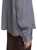 Argo Pinstriped Silk Long-Sleeve Shirt