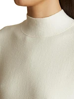 Calliope Wool-Blend Mock-Turtleneck Top