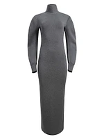 Storm Wool-Blend Turtleneck Maxi Dress