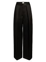 Marinta Pleated Straight-Leg Pants