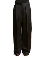 Marinta Pleated Straight-Leg Pants