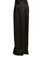 Marinta Pleated Straight-Leg Pants