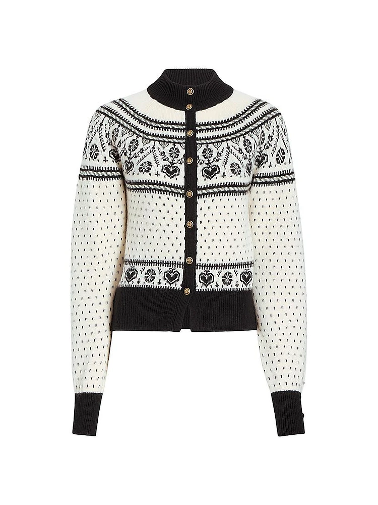 Marc Cashmere-Blend Intarsia-Knit Cardigan