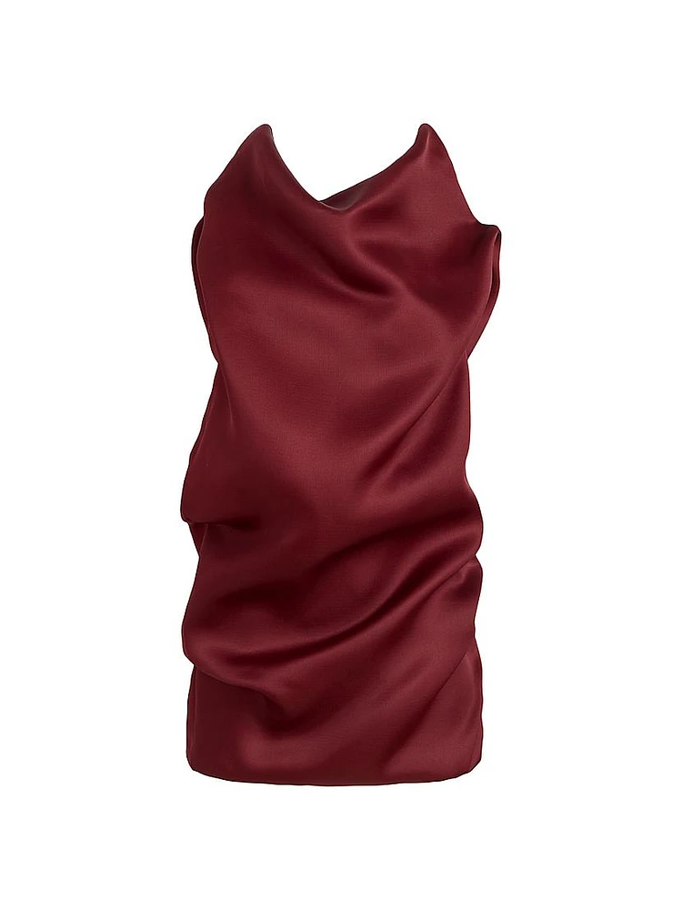 Luola Ruched Silk Sleeveless Top