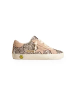 Baby Girl's, Little Girl's & Super Star Glitter Suede-Trim Sneakers