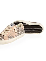 Baby Girl's, Little Girl's & Super Star Glitter Suede-Trim Sneakers