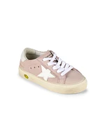 Little Girl's May School Star Suede Platform Sneakers