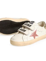 Baby Girl's, Little Girl's & Old School Leather Glitter Star Sneakers