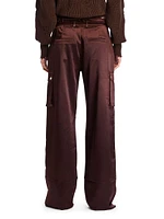 Galia Satin Cargo Pants