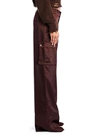 Galia Satin Cargo Pants